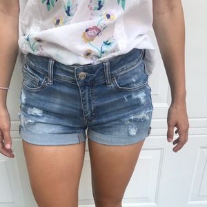 super stretch jean shorts
